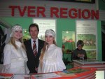 STC's dirctor at booth of Administration Tver at Green Week